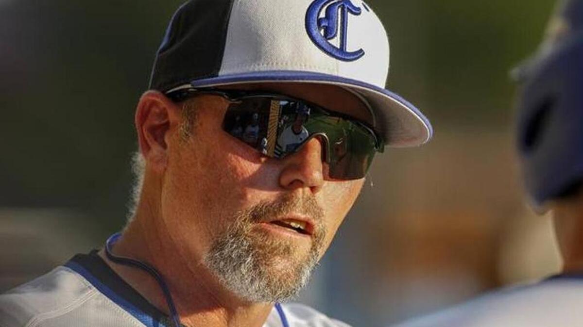Charlotte Christian baseball coach Greg Simmons