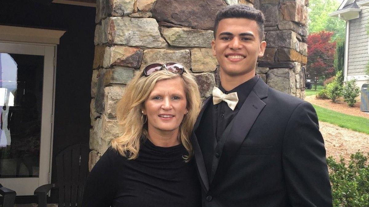 Lincolnton High two-sport star Sage Surratt, pictured with his mother Brandi, tells the Observer he plans to play football in college and has narrowed his list to five schools
