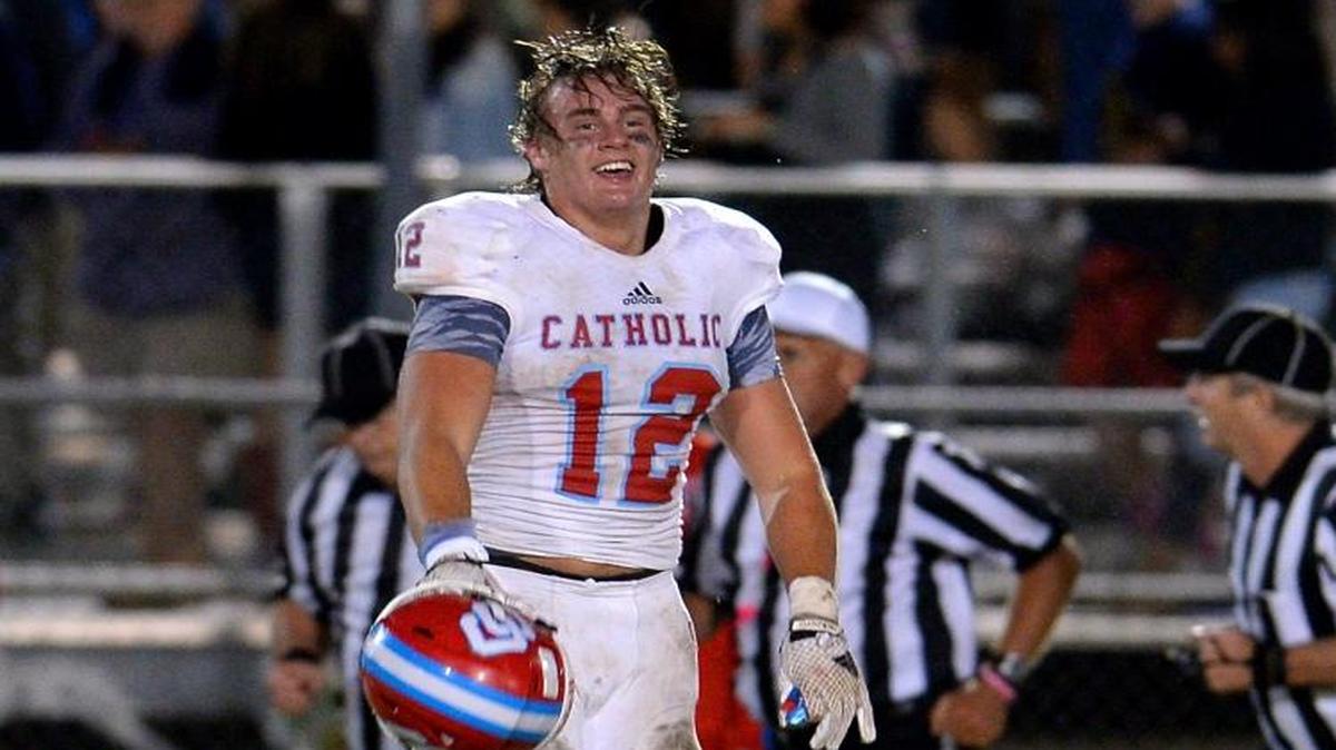 Charlotte Catholic's Xander Gagnon is the leader of a Cougars defensive unit that has five shutouts and allowed just 114 points in 14 games.