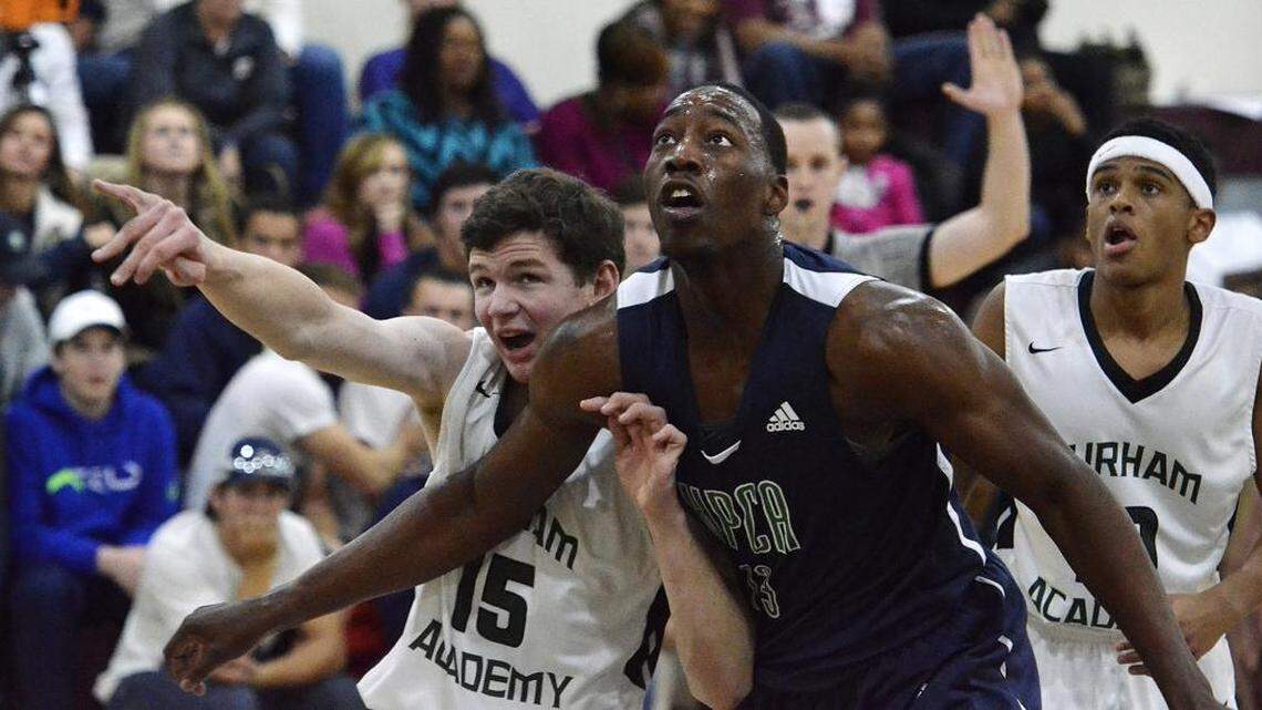 High Point Christian power forward Edrice "Bam" Adebayo, right, will play in Saturday’s Charlotte Hoops Challenge. One of the nation’s top high school players, Adebayo will play college basketball at Kentucky.