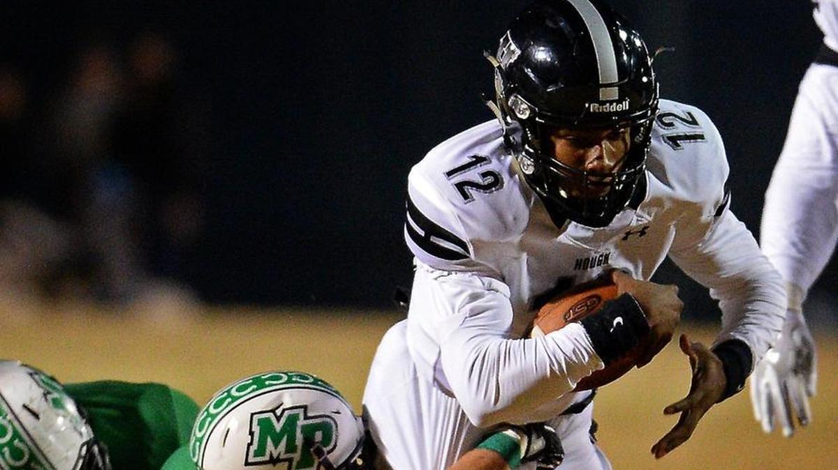 Hough quarterback Kennique Bonner-Steward has committed to Temple and is one of at least a dozen Division I recruits on the Huskies team, which begins the season No. 1 in the Observer’s Sweet 16 poll.
