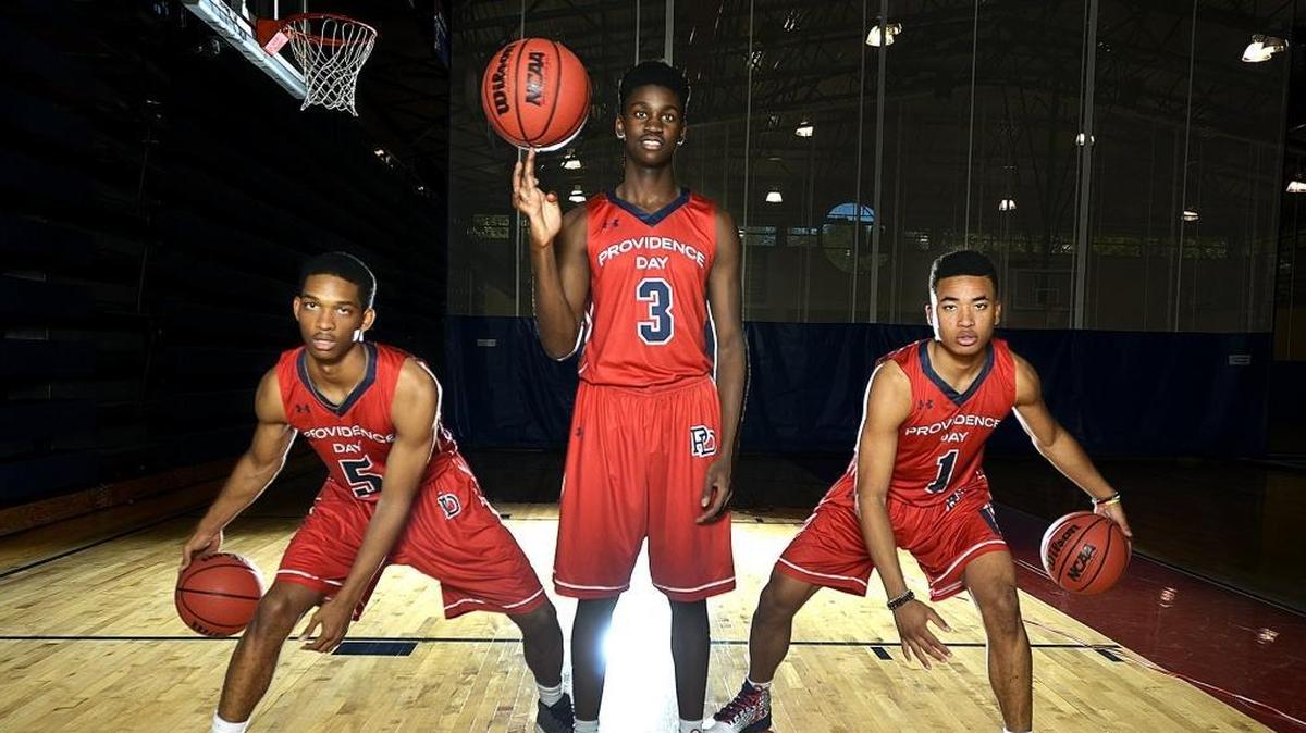 (L-R) Providence Day guards Isaac Sufferen, Trey Wertz and Devon Dotson are among the Charlotte Observer’s high school basketball players of the week