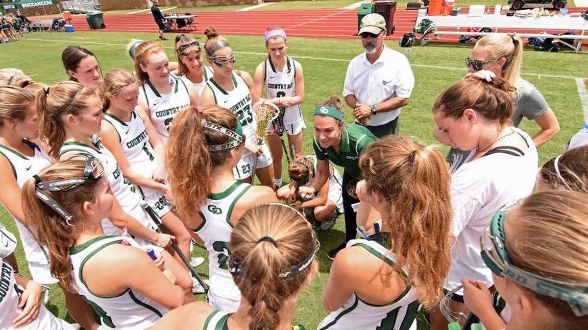 Charlotte Country Day girls lacrosse coach Kristy Boyles, seen here surrounded by her team after winning state, is the 2016 Charlotte Observer coach of the year