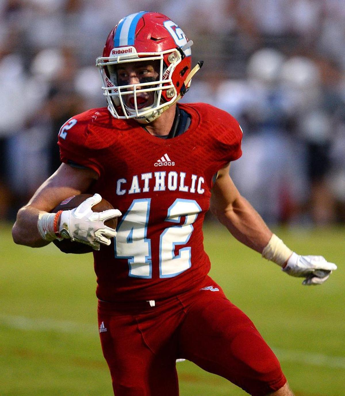 Charlotte Catholic running back Michael Neel led the Cougars past Kings Mountain in the N.C. 3AA semifinals Friday.