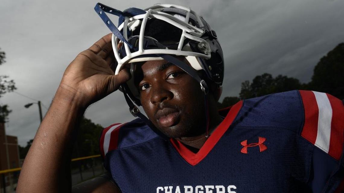 Providence Day’s Elijiah Brown is a 6-foot-4, 270-pound junior lineman who is starting to attract the attention of major-college football programs. Last week, Wake Forest offered Brown a scholarship.