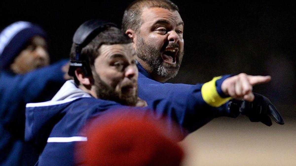 Mallard Creek football coach Mike Palmieri, right, and the Mavericks will play at Butler next Friday night. Mallard Creek is No. 1 in the Observer’s Sweet 16 poll. Butler is No. 3.