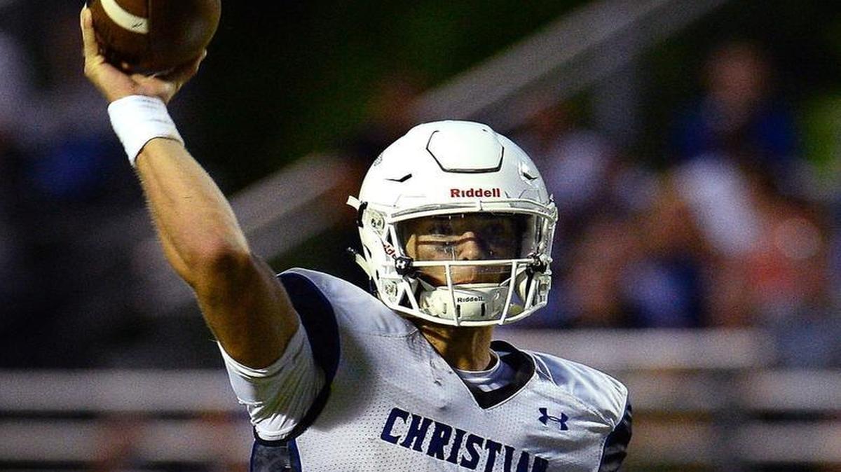 Charlotte Christian quarterback Garrett Shrader led his team to a game-winning fourth quarter drive at Myrtle Beach.