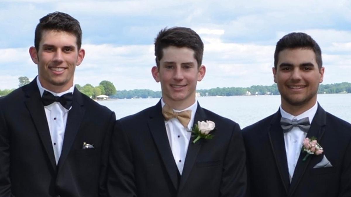 Three Lake Norman High baseball seniors. Left to Right: Sam Zayicek senior INF/Pitcher (High Point University signee), Anthony Palma, senior SS (Macalister College commit), Jonathon Perez senior pitcher (UNC Asheville signee)