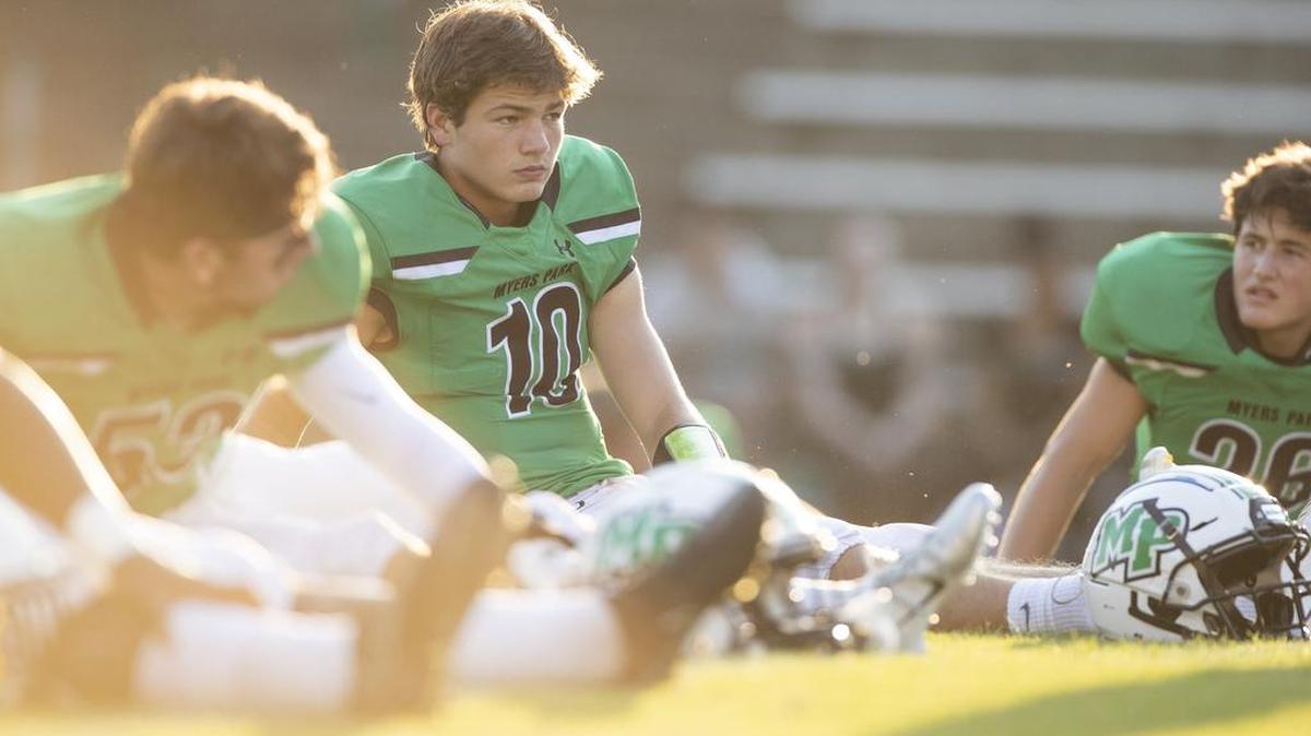 Myers Park quarterback Drake Maye threw for four touchdowns in a blowout win over Providence in the first round of the N.C. 4AA playoffs Friday.