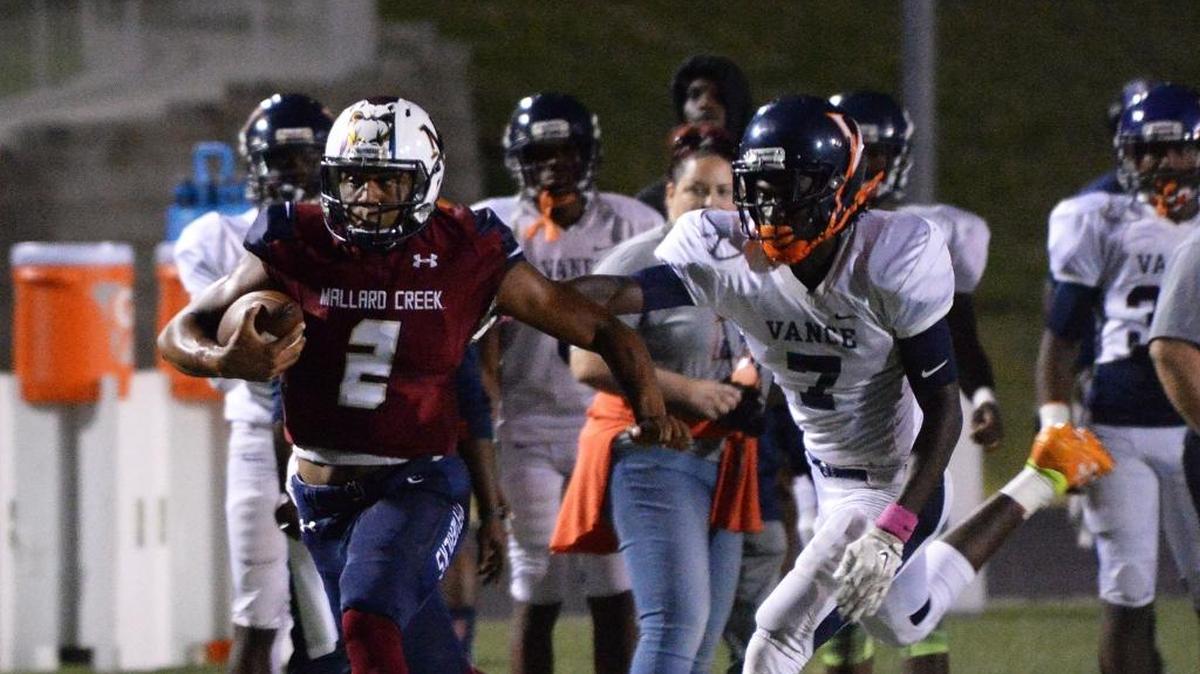 In 2016, Mallard Creek’s Chauncey Caldwell broke a big run against Vance. This season, the teams -- both ranked in the Observer’s Sweet 16 poll, will meet on Saturday, Sept. 22 at UNC Charlotte.