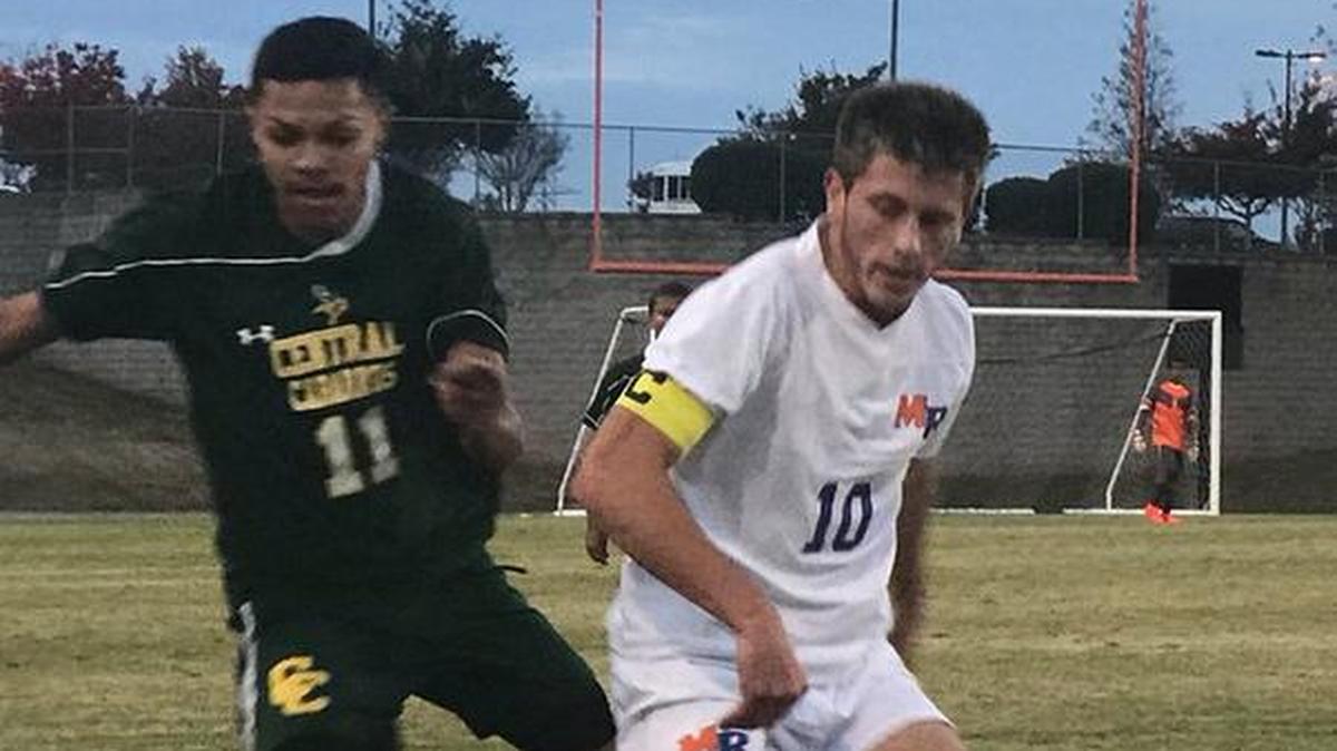 Marvin Ridge’s Hayden Green, right, is the Southern Carolinas all-conference player of the year