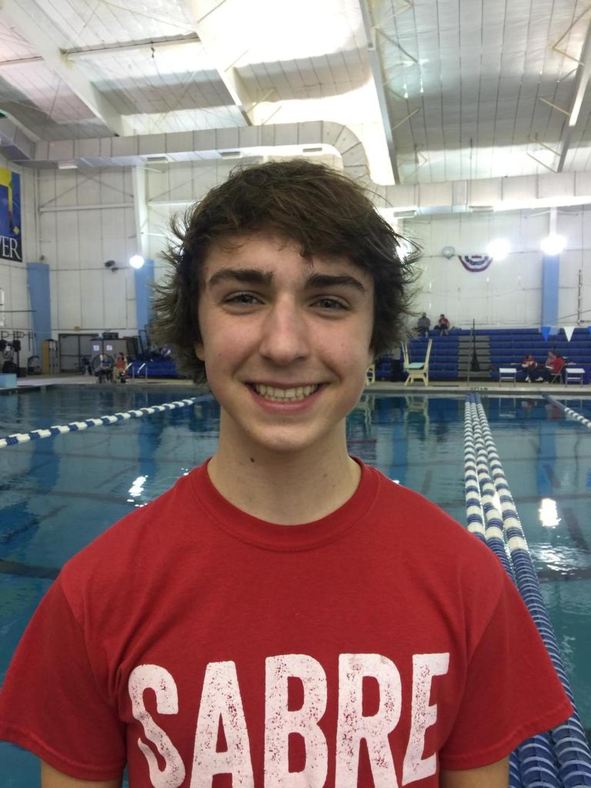 Ethan Foster, South Meck swimming