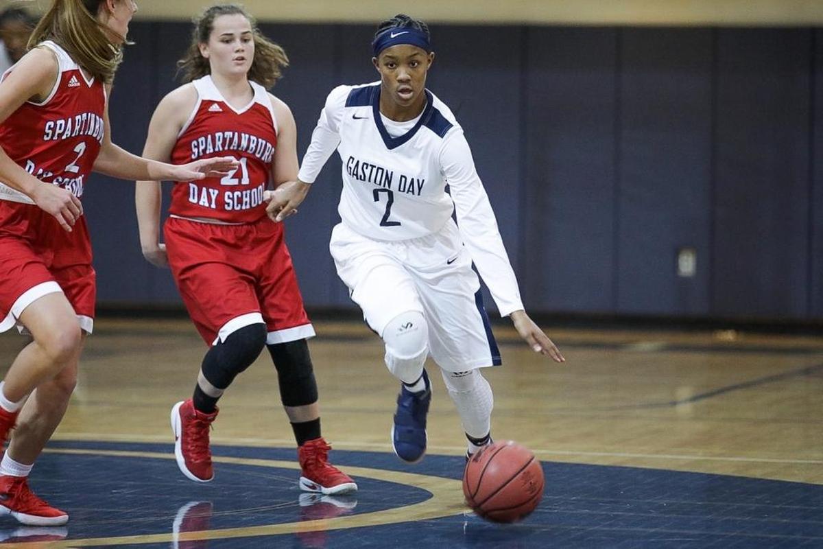 Zaria Clark of Gaston Day runs the point as Gaston Day would host Spartanburg Day Tuesday December 12 2017