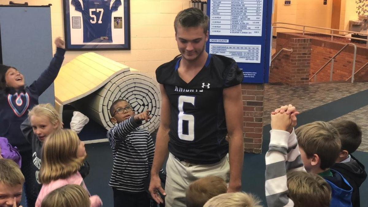 Charlotte Christian QB Garrett Shrader is the big man on campus, a 6-foot-6 junior quarterback with 13 Division I scholarship offers, including Alabama