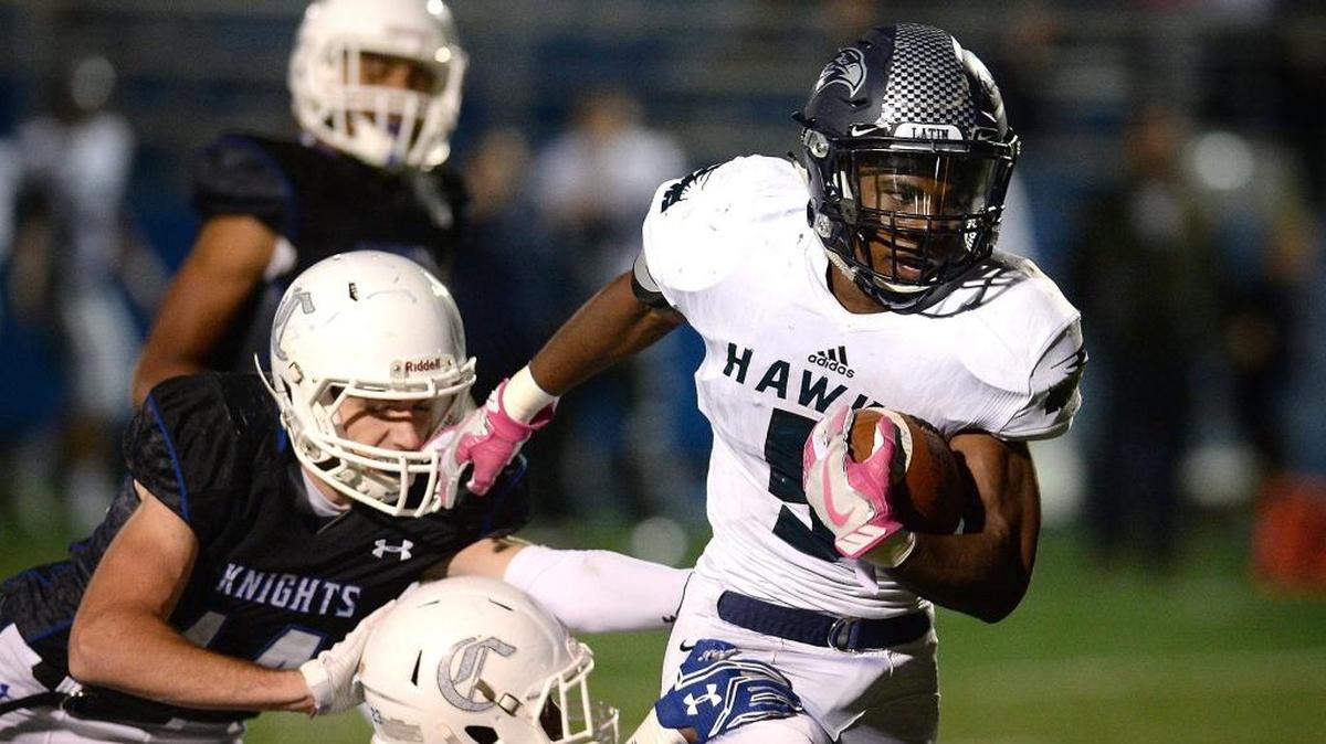 Charlotte Latin running back DeMarkes Stradford set a school record for rushing yards and touchdowns in a 48-30 win over Charlotte Country Day.