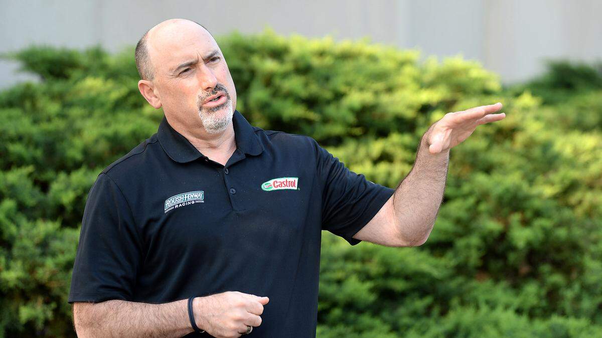 Steve Newmark, President of Roush Fenway Racing talks about the steps the organization is taking to cut down their carbon footprint on Thursday, April 29, 2021.