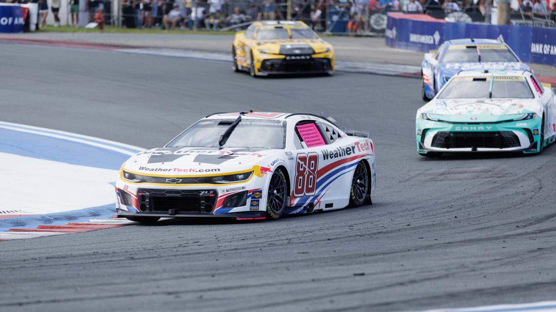 Trackhouse racing's Shane Van Gisbergen #88 would win the Bank of America Roval 400 on Sunday, Oct. 5, 2025, at Charlotte Motor Speedway.