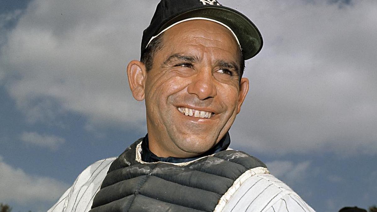 
File-New York Yankee catcher Yogi Berra poses at spring training in Florida, in an undated file photo. Berra, the Yankees Hall of Fame catcher has died. He was 90. 
