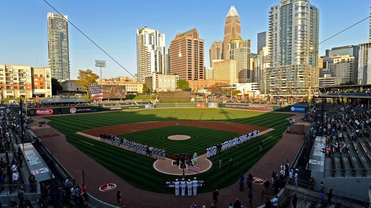 The uptown Charlotte skyline provides a dramatic and constantly changing backdrop for BB&T BallPark. Baseball America ranks the stadium the No. 1 minor league baseball venue in the nation.