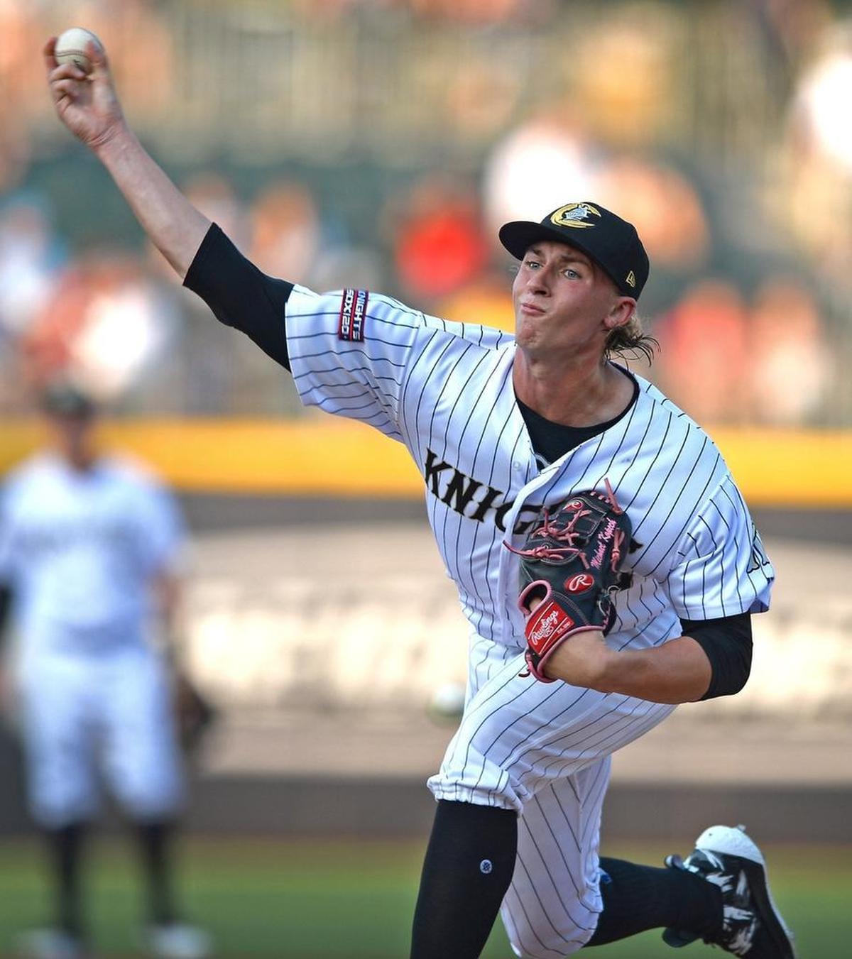 Charlotte Knights pitcher Michael Kopech has pitched well this season but also has had a few rough outings.