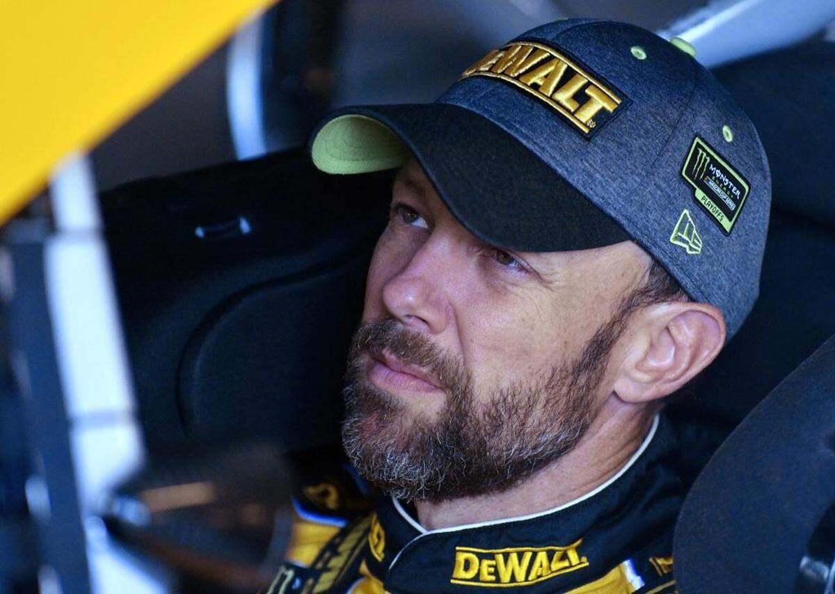 Matt Kenseth, above, will start fourth in Sunday’s NASCAR Cup Series elimination race at Kansas Speedway. Kyle Busch will start eighth and Jimmie Johnson 13th.