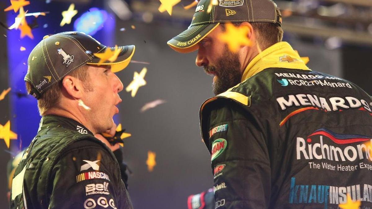 
Jamie McMurray (left) and Paul Menard are both competing in NASCAR’s Chase for the first time in their careers. 
