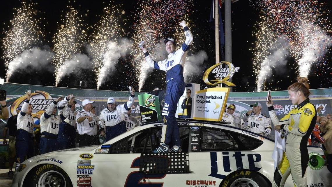 Brad Keselowski’s victory Saturday at Kentucky Speedway was his fourth of the season and helped him clinch a spot in the Chase.