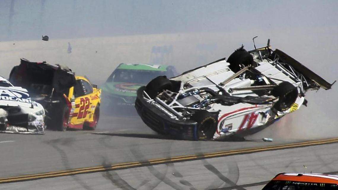 What makes Talladega so daunting, so mysterious for drivers? One, the speed. ... Then there’s the history of big crashes there. Above, AJ Allmendinger (47) flips on the backstretch in a crash involving multiple drivers at the NASCAR Cup Series race in May.