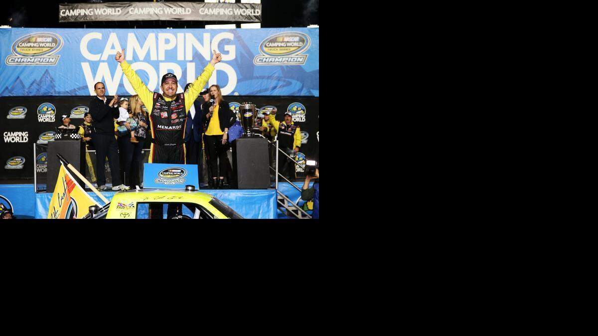 
Matt Crafton has won two straight NASCAR Camping World Truck Series championships and is looking for a third in 2015. 
