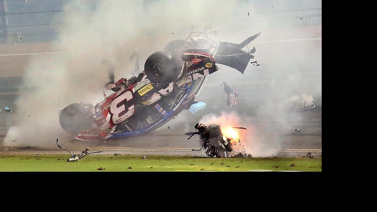 
Austin Dillon crashes in a dramatic wreck at Daytona International Speedway on Monday.
