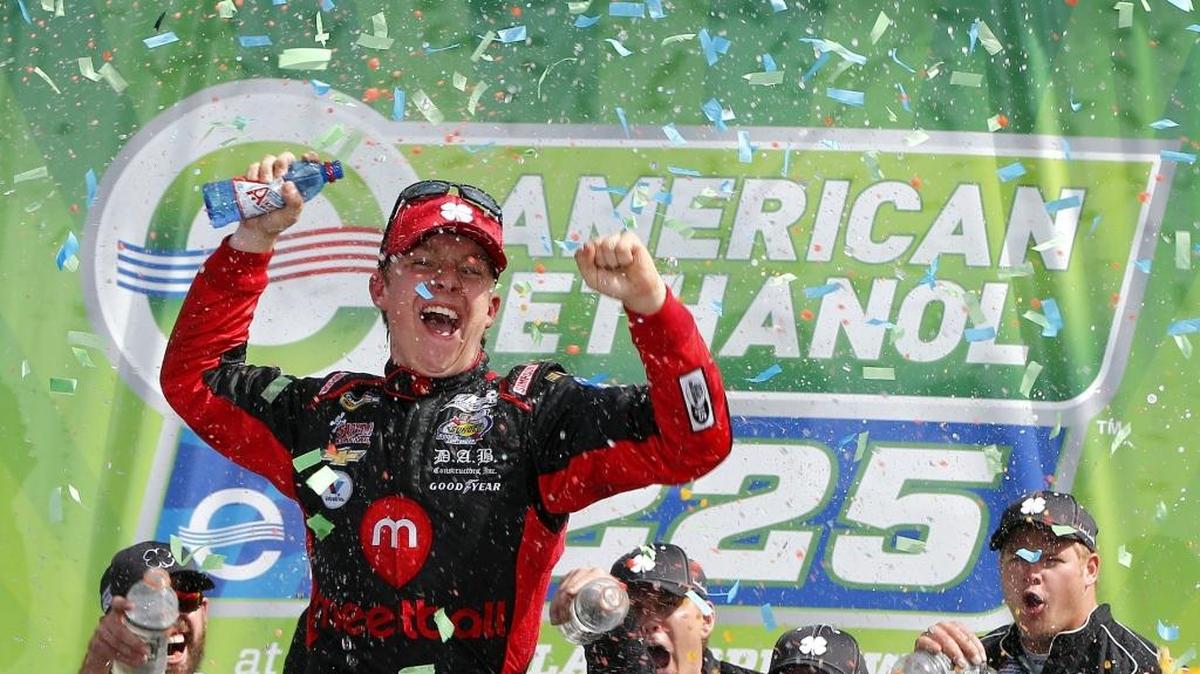 
Mooresville’s John Hunter Nemechek won his first career NASCAR Truck race at Chicagoland Speedway on Sept. 19.
