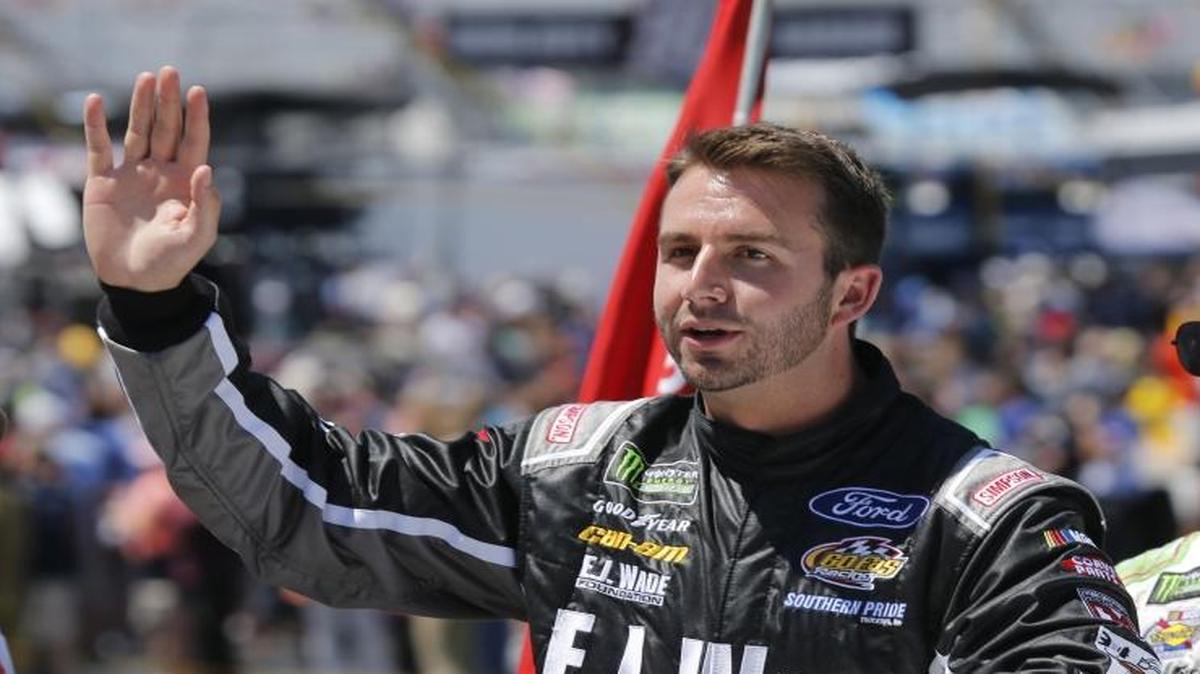 Though he drives for an underfunded team with just 15 employees, Matt DiBenedetto, front, is one of only four drivers to finish in the top 10 in both the Daytona 500 and Brickyard 400.