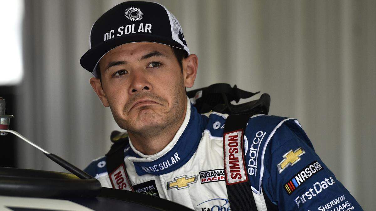Kyle Larson during practice for Sunday's NASCAR Cup Series auto race, Friday, June 1, 2018, in Long Pond, Pa. (AP Photo/Derik Hamilton)