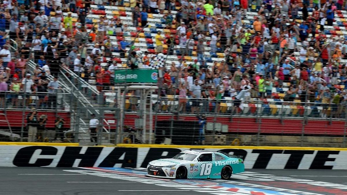 NASCAR Cup regular Denny Hamlin won the Xfinity Series race at Charlotte Motor Speedway in May.