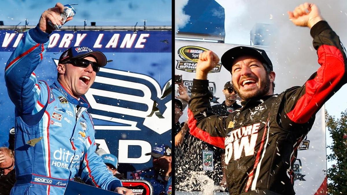 Victories in the first-round of NASCAR Chase races won’t give Kevin Harvick, left, or Martin Truex Jr. any advantage starting the second round.