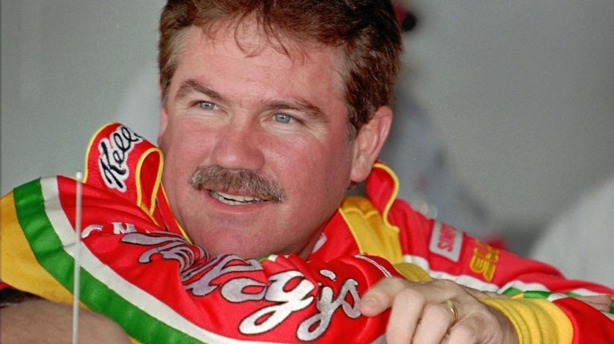 In this Feb. 12, 1997, file photo, two-time Winston Cup Champion Terry Labonte leans on the top of his Chevrolet racer in the garage area after practice for the Daytona 500 auto race, in Daytona Beach, Fla. The distinction of being a hall of famer is something that never really crossed Terry Labonte's mind in his racing career. In fact, the NASCAR Hall of Fame didn't exist when he embarked on his career as a youngster in Corpus Christi in go-karts in an elementary school parking lot in the early 1960s.