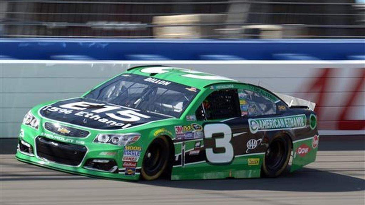 Austin Dillon crosses the front straightaway during the opening practice session Friday, March 18, 2016, for the NASCAR auto race at Auto Club Speedway in Fontana, Calif. Dillon was quickest in the opening practice session.