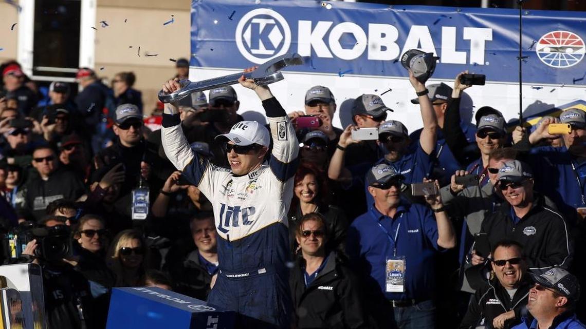 Brad Keselowski won the 2016 Cup race at Las Vegas Motor Speedway.
