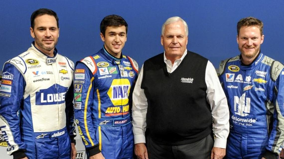 Hendrick Motorsports has featured famous NASCAR drivers such as Jimmie Johnson, left, and Dale Earnhardt Jr., right, but the current team has struggled to begin the 2018 season.