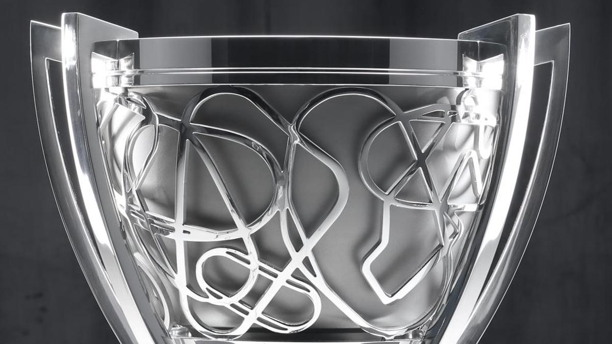 The trophy that goes to NASCAR’s Cup series champion includes shapes that represent all the tracks on the circuit – and a whole lot more symbolism.