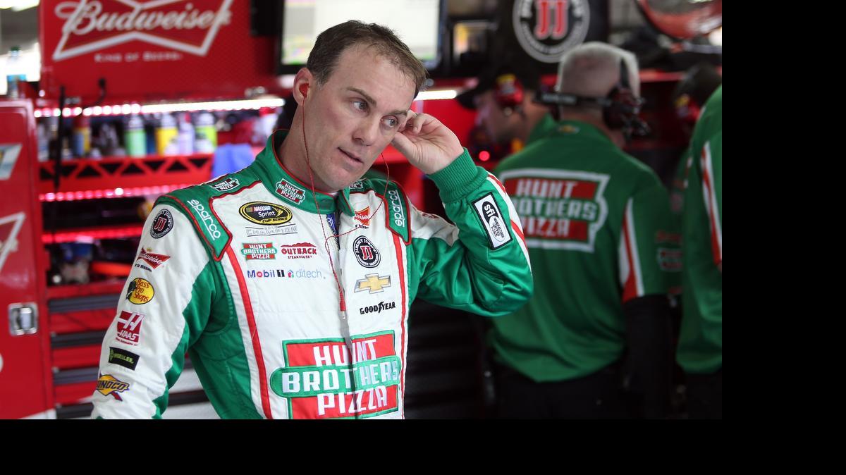 
Kevin Harvick prepares to practice for the NASCAR Sprint All-Star auto race in Concord, Friday, May 15, 2015. 

