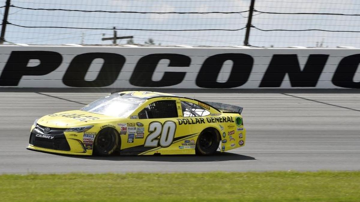 Matt Kenseth won last August’s Sprint Cup race at Pocono Raceway.