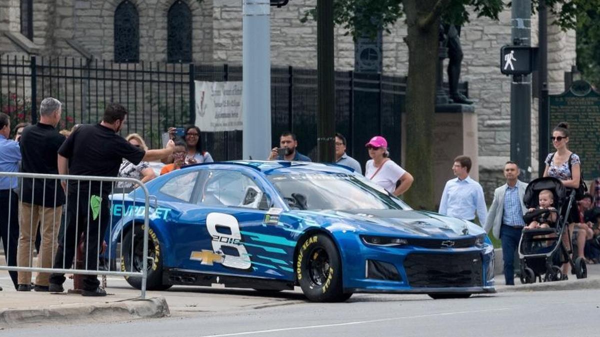 The 2018 Chevrolet Camaro ZL1 NASCAR Cup Series race car, driven by Jimmie Johnson, makes its first public appearance Aug. 10 in Detroit. The car will make its competition debut at Daytona next month.