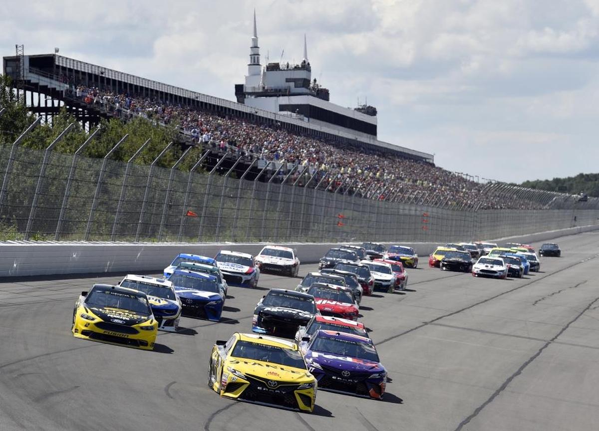 Daniel Suarez (19), the first Mexican driver to win the pole for a Cup race, finished second at Pocono Raceway and Alex Bowman was third.