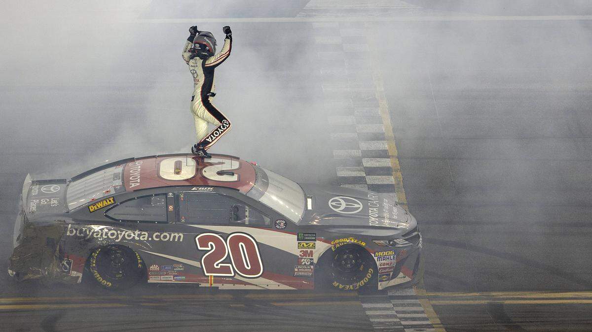 Erik Jones (20) wins the Coke Zero Sugar 400 at Daytona International Speedway on July 8, 2018 in Daytona Beach, Fla. (Stephen A. Arce/ASP/Zuma Press/TNS)
