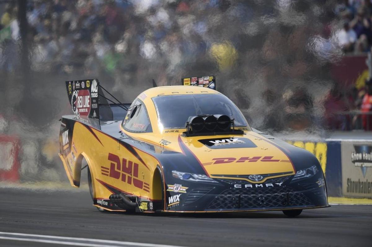 J.R. Todd said he doesn’t think about his race when he’s in his dragster with his helmet on.