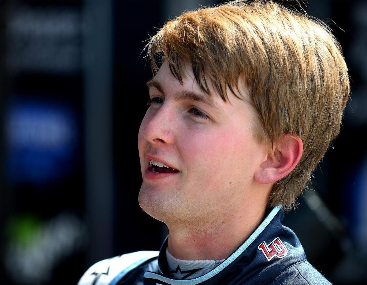 Charlotte’s William Byron, a rookie driver for JR Motorsports, won for the first time in the NASCAR Xfinity Series Saturday night at Iowa Speedway.