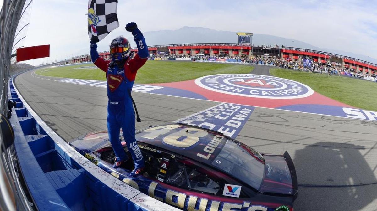 With the win in Sunday’s Auto Club 400 in Fontana, Calif., Jimmie Johnson becomes the Sprint Cup series’ first multiple winner this season (also won at Atlanta).