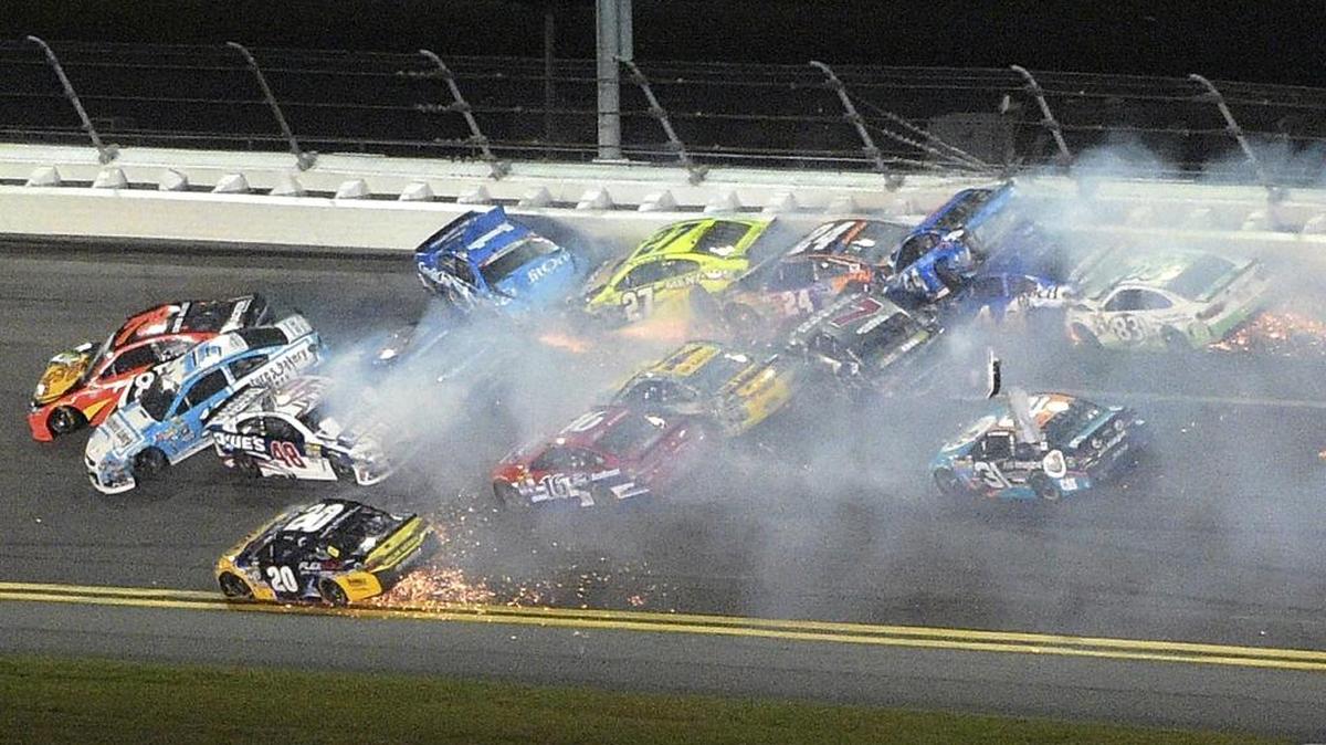 A 22-car lap pile up on Lap 90 marred Saturday’s race at Daytona.