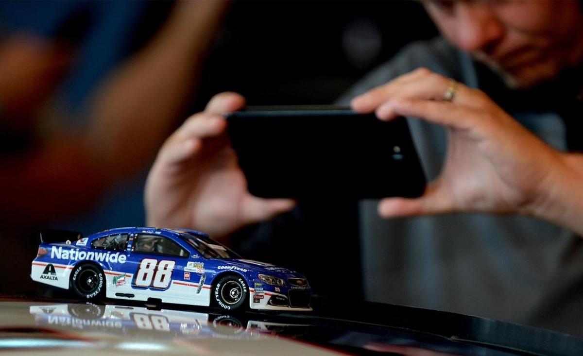 Even the die cast model of the No. 88 Nationwide Chevrolet that Dale Earnhardt Jr. will drive in his final Southern 500 at Darlington Raceway over the Labor Day weekend was available on Tuesday following the unveiling in the Great Hall of the NASCAR Hall of Fame in Charlotte.